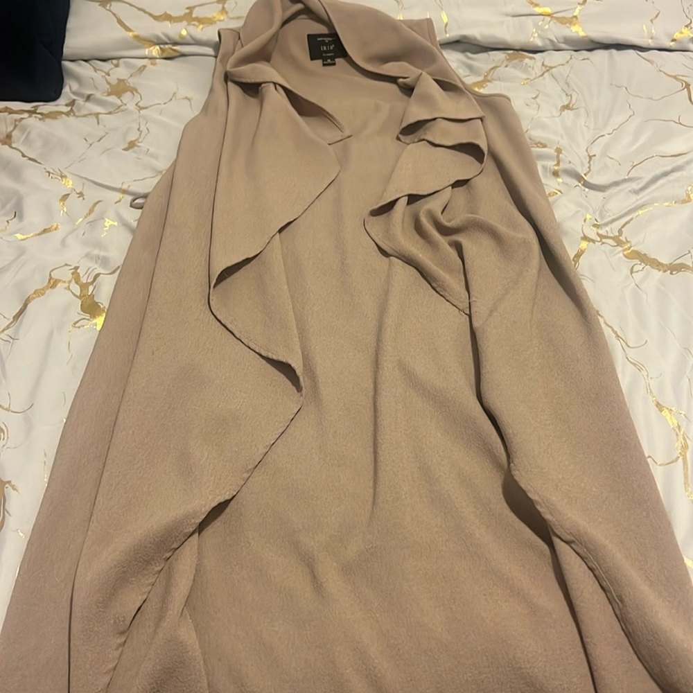 Gray long vest